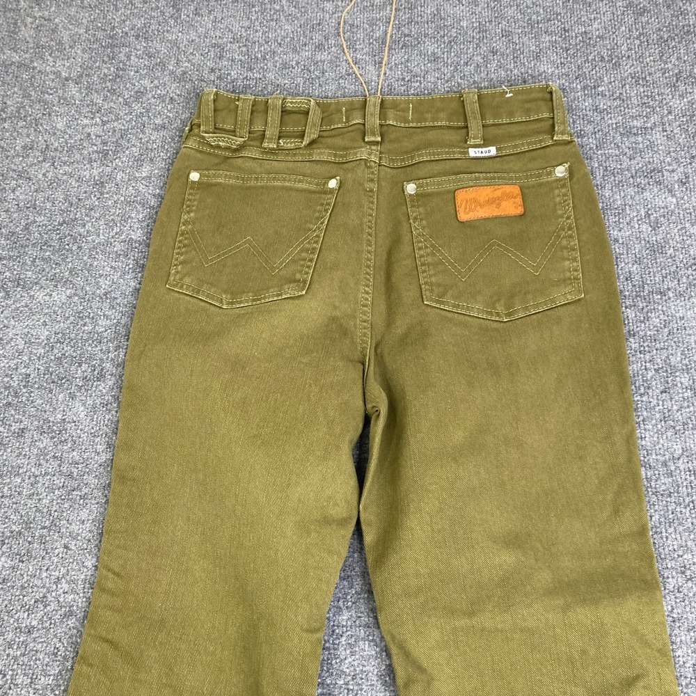 Wrangler x STAUD Women Olive Green High Rise Flare Jeans Size 28 112363604 - Picture 8 of 8